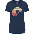Rock Climber Climbing Mountaineering Womens Wider Cut T-Shirt Navy Blue