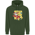 Rock Climbing Santa Funny Christmas Climber Childrens Kids Hoodie Forest Green