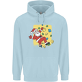 Rock Climbing Santa Funny Christmas Climber Childrens Kids Hoodie Light Blue