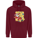 Rock Climbing Santa Funny Christmas Climber Childrens Kids Hoodie Maroon