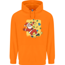 Rock Climbing Santa Funny Christmas Climber Childrens Kids Hoodie Orange