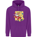 Rock Climbing Santa Funny Christmas Climber Childrens Kids Hoodie Purple