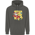 Rock Climbing Santa Funny Christmas Climber Childrens Kids Hoodie Storm Grey