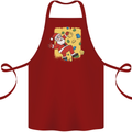 Rock Climbing Santa Funny Christmas Climber Cotton Apron 100% Organic Maroon