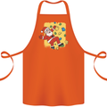 Rock Climbing Santa Funny Christmas Climber Cotton Apron 100% Organic Orange