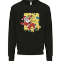 Rock Climbing Santa Funny Christmas Climber Kids Sweatshirt Jumper Black