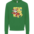 Rock Climbing Santa Funny Christmas Climber Kids Sweatshirt Jumper Irish Green