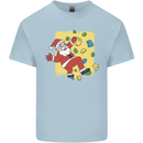 Rock Climbing Santa Funny Christmas Climber Kids T-Shirt Childrens Light Blue
