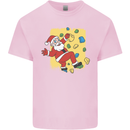 Rock Climbing Santa Funny Christmas Climber Kids T-Shirt Childrens Light Pink
