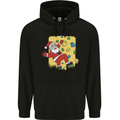 Rock Climbing Santa Funny Christmas Climber Mens 80% Cotton Hoodie Black