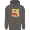 Rock Climbing Santa Funny Christmas Climber Mens 80% Cotton Hoodie Charcoal