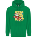 Rock Climbing Santa Funny Christmas Climber Mens 80% Cotton Hoodie Irish Green
