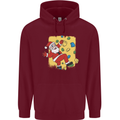 Rock Climbing Santa Funny Christmas Climber Mens 80% Cotton Hoodie Maroon