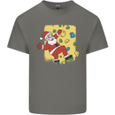 Rock Climbing Santa Funny Christmas Climber Mens Cotton T-Shirt Tee Top Charcoal