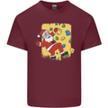 Rock Climbing Santa Funny Christmas Climber Mens Cotton T-Shirt Tee Top Maroon