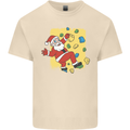 Rock Climbing Santa Funny Christmas Climber Mens Cotton T-Shirt Tee Top Natural