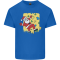 Rock Climbing Santa Funny Christmas Climber Mens Cotton T-Shirt Tee Top Royal Blue