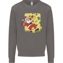 Rock Climbing Santa Funny Christmas Climber Mens Sweatshirt Jumper Charcoal