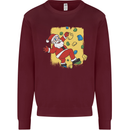 Rock Climbing Santa Funny Christmas Climber Mens Sweatshirt Jumper Maroon