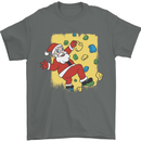 Rock Climbing Santa Funny Christmas Climber Mens T-Shirt 100% Cotton Charcoal