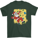 Rock Climbing Santa Funny Christmas Climber Mens T-Shirt 100% Cotton Forest Green
