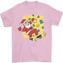 Rock Climbing Santa Funny Christmas Climber Mens T-Shirt 100% Cotton Light Pink