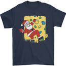 Rock Climbing Santa Funny Christmas Climber Mens T-Shirt 100% Cotton Navy Blue