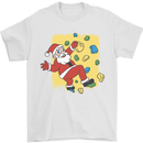 Rock Climbing Santa Funny Christmas Climber Mens T-Shirt 100% Cotton White