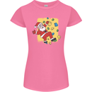 Rock Climbing Santa Funny Christmas Climber Womens Petite Cut T-Shirt Azalea