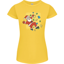Rock Climbing Santa Funny Christmas Climber Womens Petite Cut T-Shirt Yellow