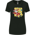 Rock Climbing Santa Funny Christmas Climber Womens Wider Cut T-Shirt Black