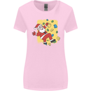 Rock Climbing Santa Funny Christmas Climber Womens Wider Cut T-Shirt Light Pink