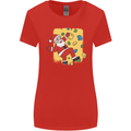 Rock Climbing Santa Funny Christmas Climber Womens Wider Cut T-Shirt Red