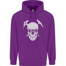 Rock Climbing Skull Mountain Climber Childrens Kids Hoodie Purple