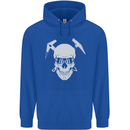 Rock Climbing Skull Mountain Climber Childrens Kids Hoodie Royal Blue