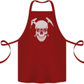 Rock Climbing Skull Mountain Climber Cotton Apron 100% Organic Maroon