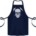 Rock Climbing Skull Mountain Climber Cotton Apron 100% Organic Navy Blue