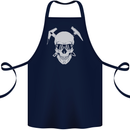 Rock Climbing Skull Mountain Climber Cotton Apron 100% Organic Navy Blue