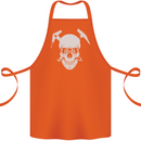 Rock Climbing Skull Mountain Climber Cotton Apron 100% Organic Orange