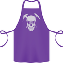 Rock Climbing Skull Mountain Climber Cotton Apron 100% Organic Purple