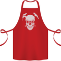 Rock Climbing Skull Mountain Climber Cotton Apron 100% Organic Red