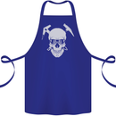 Rock Climbing Skull Mountain Climber Cotton Apron 100% Organic Royal Blue