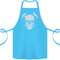 Rock Climbing Skull Mountain Climber Cotton Apron 100% Organic Turquoise