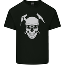Rock Climbing Skull Mountain Climber Kids T-Shirt Childrens Black