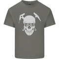 Rock Climbing Skull Mountain Climber Kids T-Shirt Childrens Charcoal