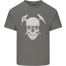 Rock Climbing Skull Mountain Climber Kids T-Shirt Childrens Charcoal