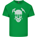 Rock Climbing Skull Mountain Climber Kids T-Shirt Childrens Irish Green
