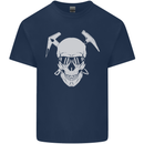 Rock Climbing Skull Mountain Climber Kids T-Shirt Childrens Navy Blue