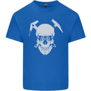 Rock Climbing Skull Mountain Climber Kids T-Shirt Childrens Royal Blue