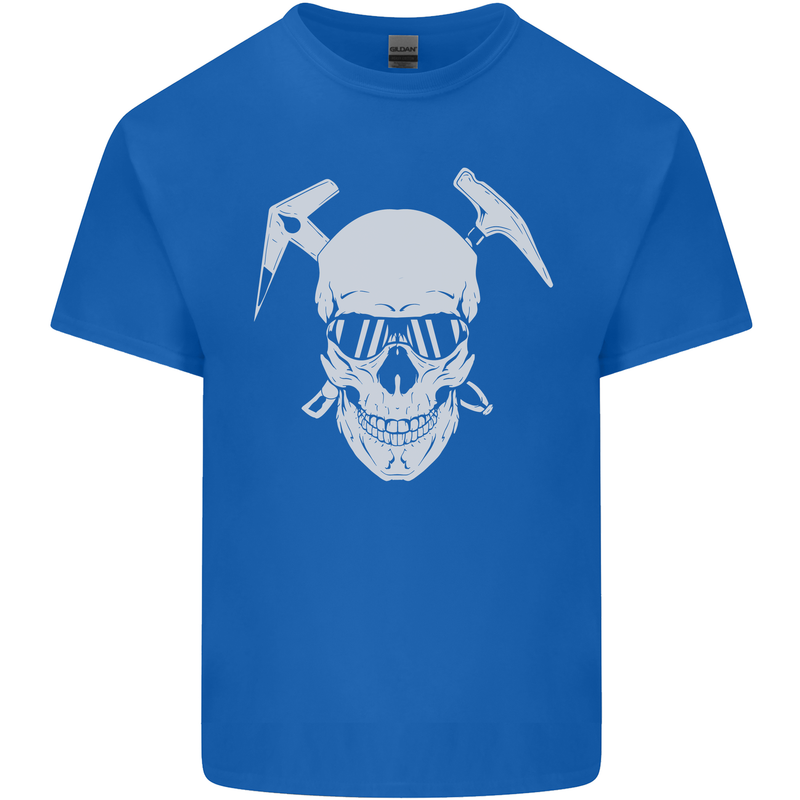 Rock Climbing Skull Mountain Climber Kids T-Shirt Childrens Royal Blue
